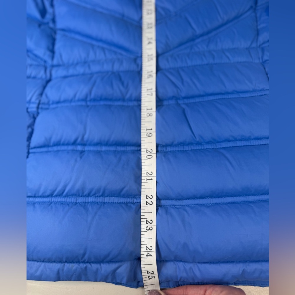 Michael Kors Women’s Blue Quilted Down Puffer Jacket with High Collar Size Large - Picture 10 of 10